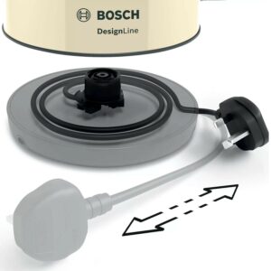 Bosch TWK4P437GB DesignLine 3000W 1.7L Cordless Electric Kettle Beige/Cream
