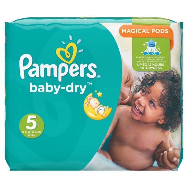 144pk Pampers Baby-Dry Nappies Monthly Saving Pack - Size 5