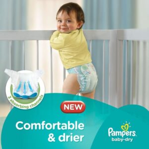 Pampers Baby Dry Size 8 Nappies Diapers with Air Channels – Jumbo+ Pack of 52