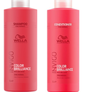 Wella - Invigo Color Brilliance Shampoo Fine Hair 1000 ml + Wella - Invigo Color Brilliance Conditioner Fine Hair 1000 ml