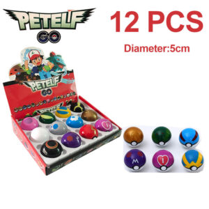12PC 1.9INCH Pokemon Ball Set Clip ‘n’ Go Pokeball Random Toys Action Figures Kids Gift Boxed