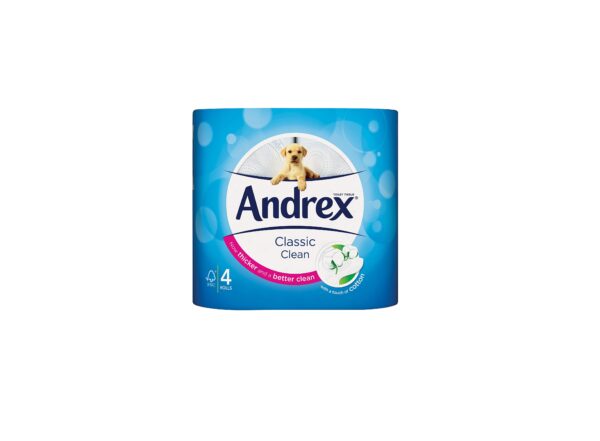 Andrex Classic Clean Toilet Tissue 4 Rolls (Pack of 6 x 4 rolls)