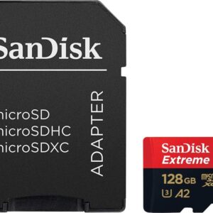 SanDisk Extreme Pro 128GB microSDXC Memory Card + SD Adapter with A2 App Performance + Rescue Pro Deluxe 170MB/s Class 10, UHS-I, U3, V30